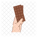 Hand holding chocolate bar  Icon