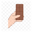 Hand holding chocolate bar  Icon
