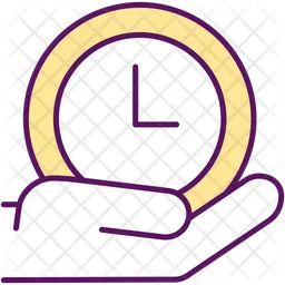 Hand holding clock  Icon