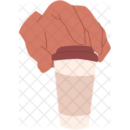 Hand holding coffee  Icon