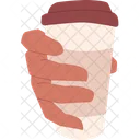 Hand Holding Coffee Hot Coffee Hot Beverage Icon