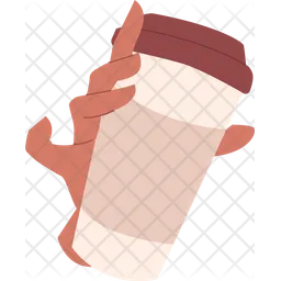 Hand holding coffee  Icon