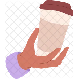 Hand holding coffee  Icon