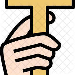 Hand Holding Cross  Icon