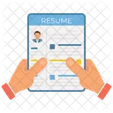 Resume Hand Holding Cv Curriculum Vitae Icon