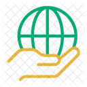 Save The Planet Hand Earth Globe Icon