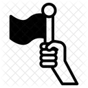 Hand Holding Flag Icon
