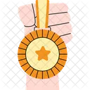 Medal Hand Winning Icon