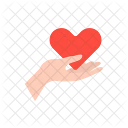 Hand holding heart  Icon
