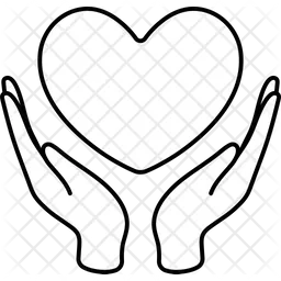 Hand Holding Heart Flying  Icon