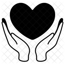 Hand Holding Heart Flying  Icon