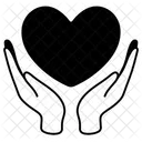 Hand Holding Heart Flying Love Valentine Icon