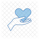 Hand holding heart  Icon