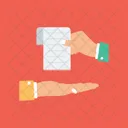 Hand holding Paper  Icon