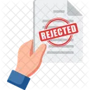 Hand Holding Rejected Document  Icon