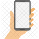 Hand Holding Smartphone  Icon