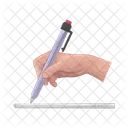 Hand holding stylus pen  Icon