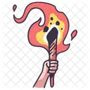 Hand holding torch  Icon