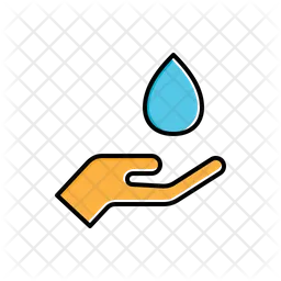 Hand holding water  Icon