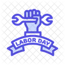Hand Holding Wrench Ribbon  Icon