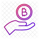 Hand Bitcoin Crypto Icon