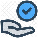 Hand Checkmark Validation Icon