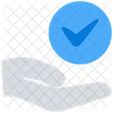 Hand Checkmark Validation Icon