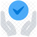 Hand Checkmark Validation Icon