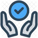 Hand Checkmark Validation Icon