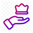 Hand Crown Premium Icon