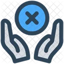 Hand Invalidation Cross Icon