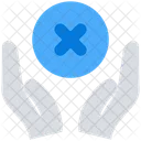 Hand Invalidation Cross Icon