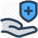 Medical Hand Shield Icon