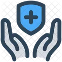 Medical Hand Shield Icon