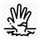 Halloween Hand Sticking Icon