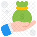 Hand Money Bag Financial Icon