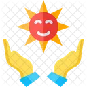 Hand Icons Sun Icon Caring Icon