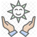 Hand Icons Sun Icon Caring Icon