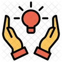 Idee Unterstutzen Idee Pflegen Kreative Idee Symbol