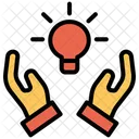 Idee Unterstutzen Idee Pflegen Kreative Idee Symbol
