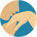 Hand Kissing Romance Icon