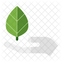 Hand Leaf  Icon