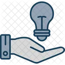 Hand lightbulb  Icon