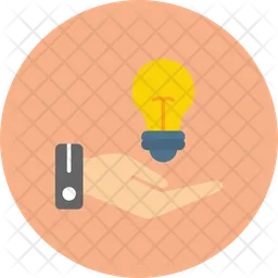 Hand Lightbulb  Icon