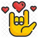 Hand Love Heart Romantic Icon