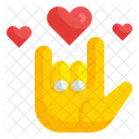 Hand Love Heart Romantic Icon