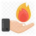 Fire Magic Hand Magic Fire On Hand Icon