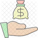 Hand Money Lineal Color Icon Icon