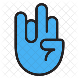 Hand Mudra Icon - Download in Colored Outline Style