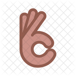 Hand Ok Icon Of Colored Outline Style Available In Svg Png Eps Ai Icon Fonts